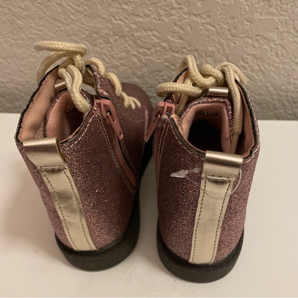Carter’s Pink Glitter Boots Toddler Sz 11M - Picture 6 of 7